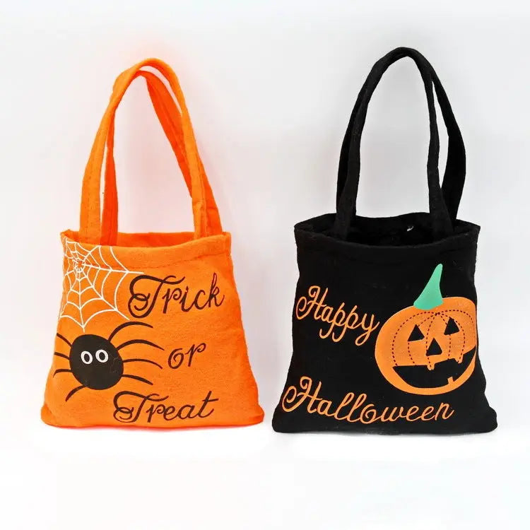 Halloween Spider Pumpkin Print Shoulder Bag Children's Candy Gift Bags Small Handbags Women - Velora