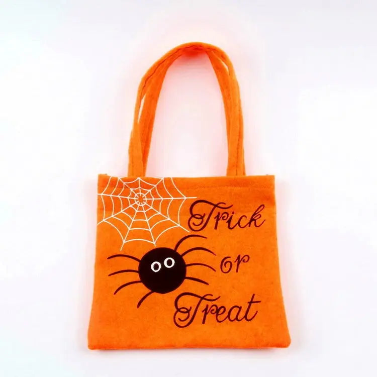 Halloween Spider Pumpkin Print Shoulder Bag Children's Candy Gift Bags Small Handbags Women - Velora