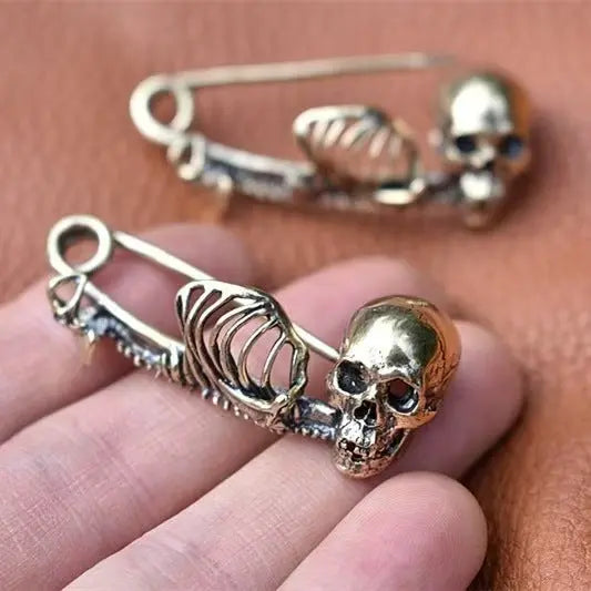 Halloween Vintage Skull Pin Clothes Brooch - Velora