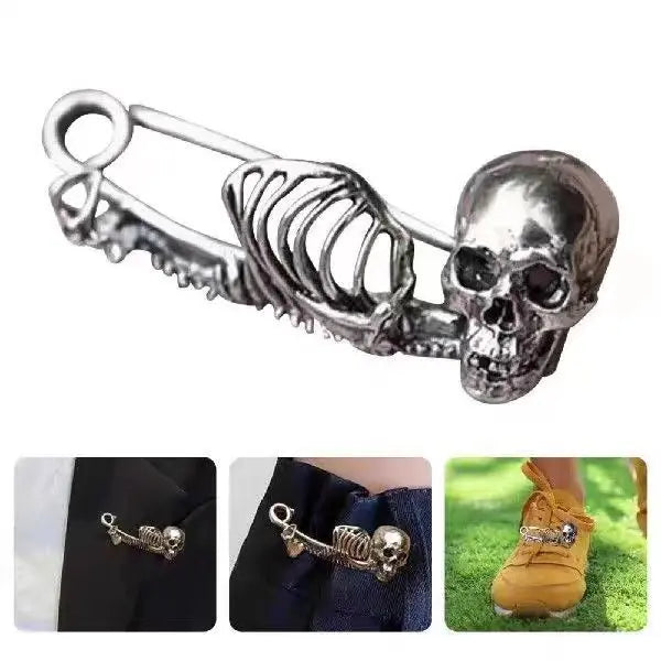 Halloween Vintage Skull Pin Clothes Brooch - Velora
