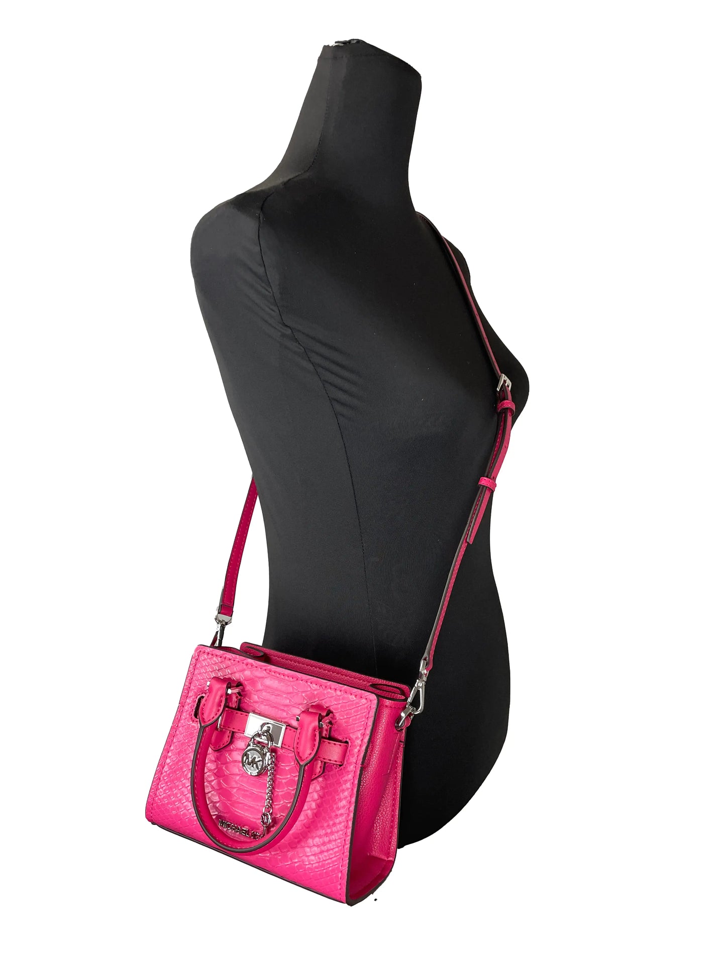 Hamilton XS Pink Snake Leather Crossbody - Velora Luxury Fashion