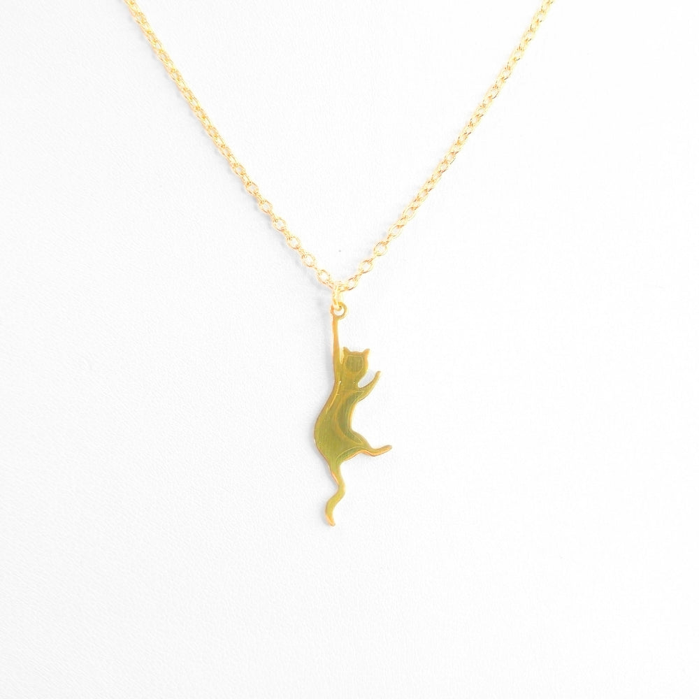 Hang In There Kitty Necklace - Velora