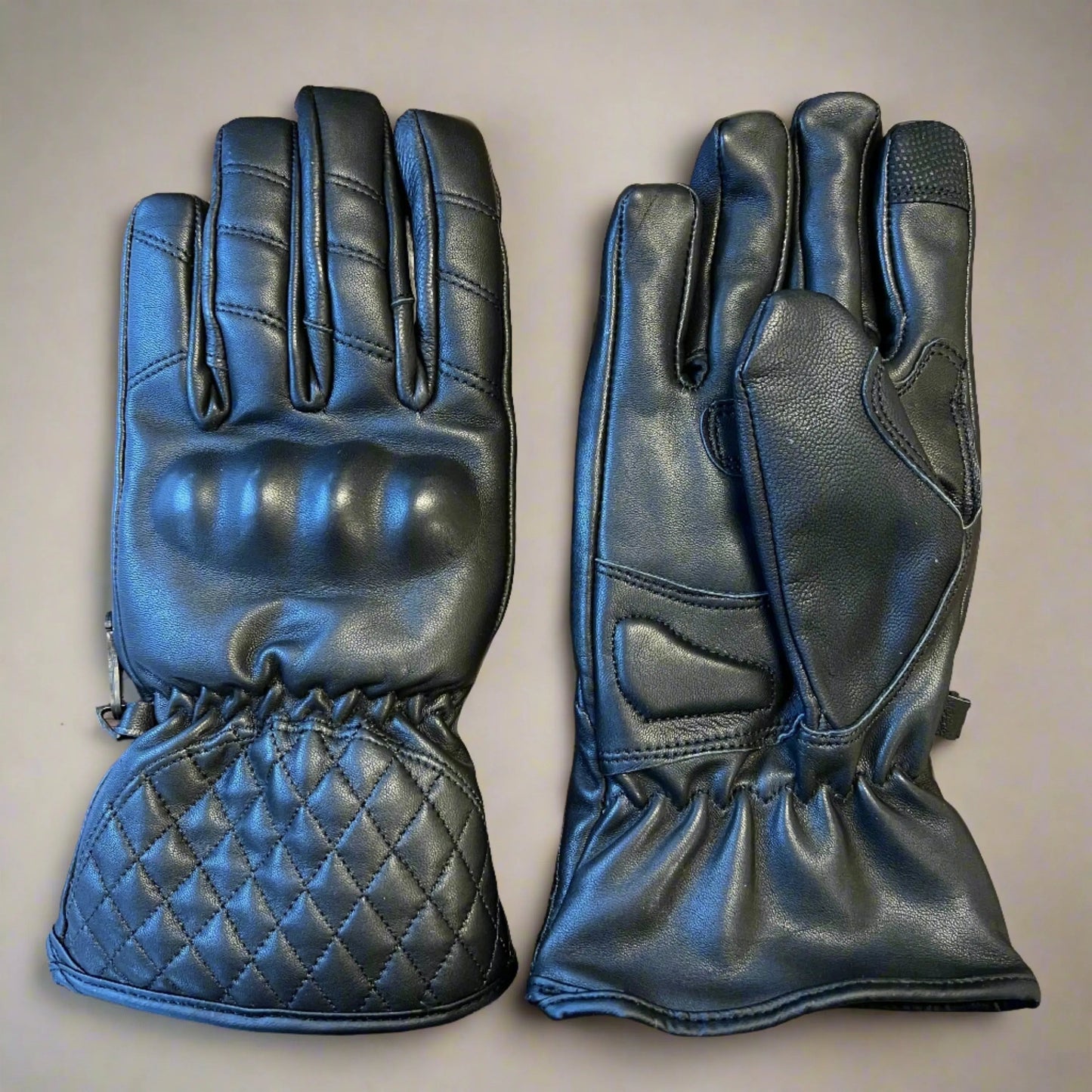 Hard Knuckle Leather Motorcycle Gloves Boutique of Leathers/Open Road