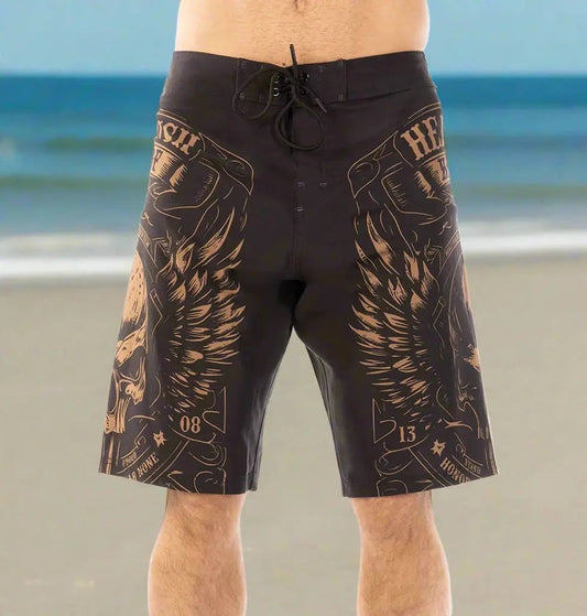 Headrush Men's Biker Wings Board Shorts Boutique of Leathers/Open Road