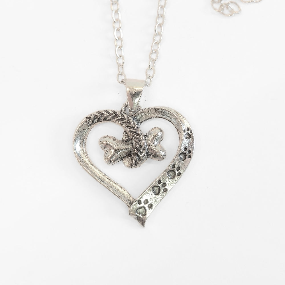 Heart & Bone Necklace - Velora Luxury Fashion