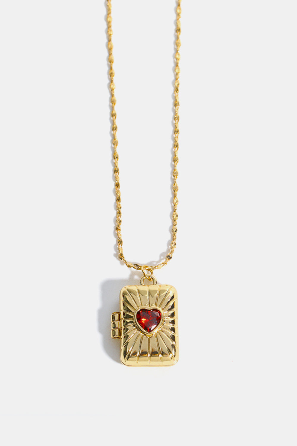 Heart Zircon Box Pendant Copper Necklace - Velora Luxury Fashion