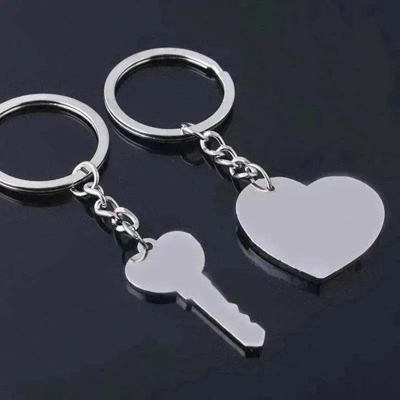 Heart-shaped Keychain English Secret Love Keychain Couple Keychain - Velora