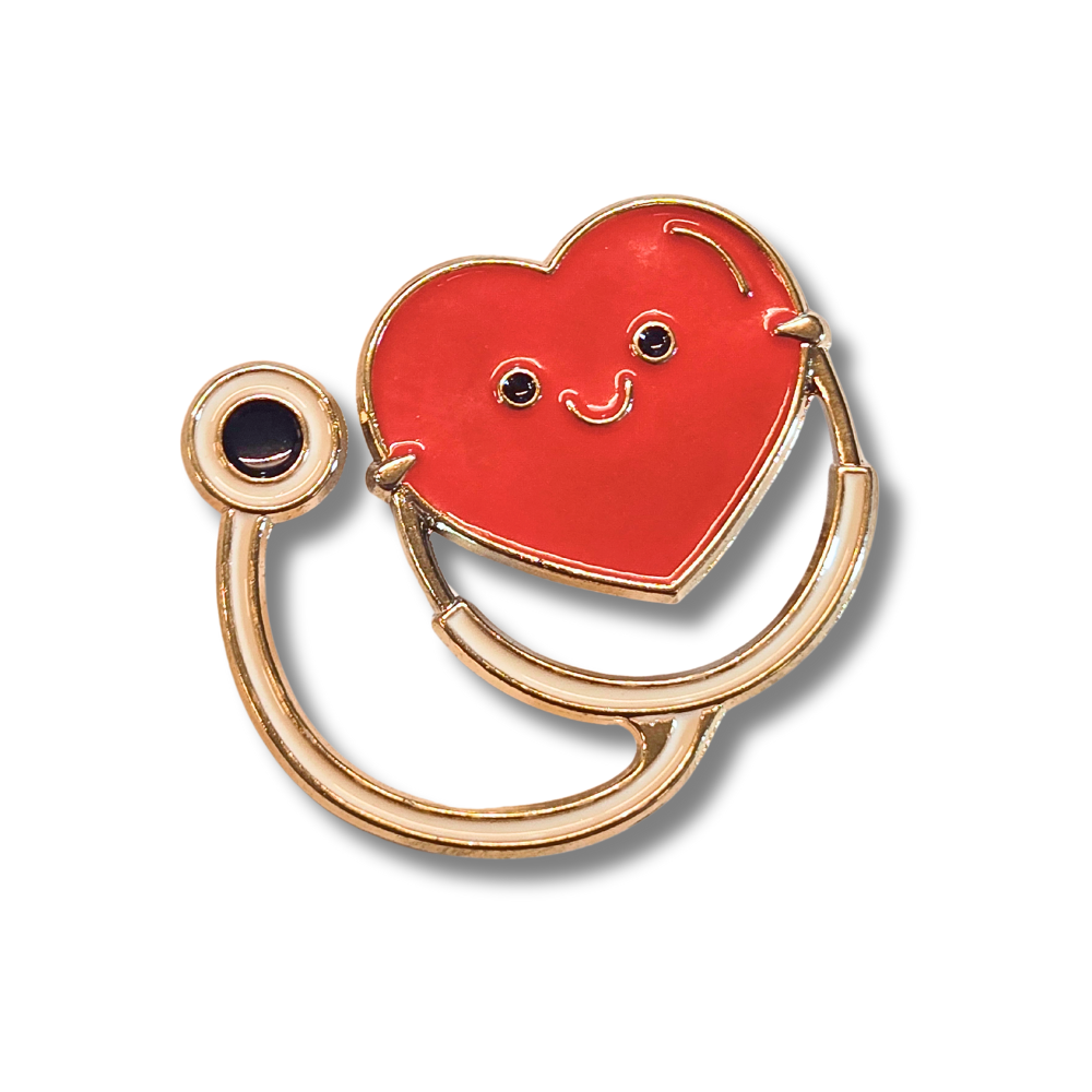 Heart Shaped Stethoscope | Collectible Pin - Velora
