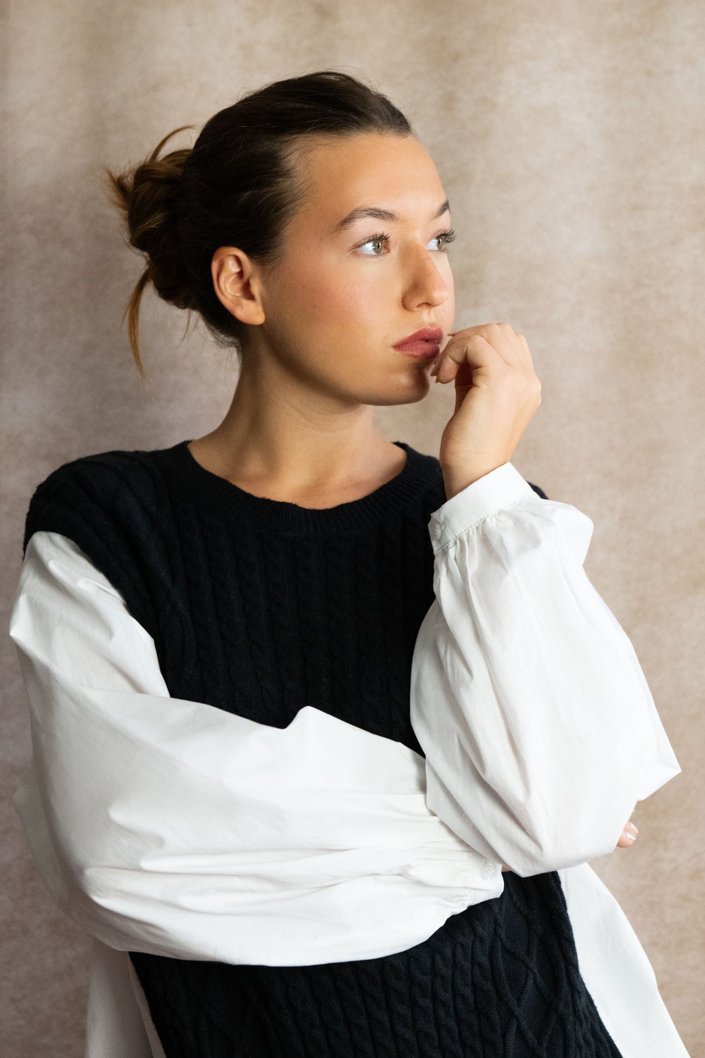 Helga Oversized Cable Knit Tunic Dress