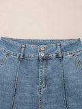 High-Waisted Flare Jeans with Seam Detail - Velora Luxury Fashion