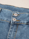 High-Waisted Flare Jeans with Seam Detail - Velora Luxury Fashion