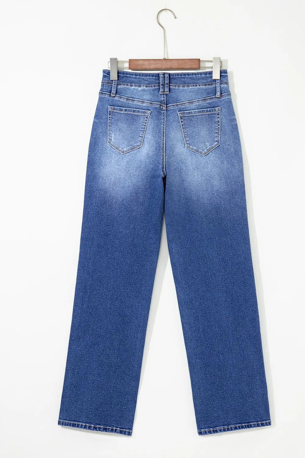 High-Waisted Wide-Leg Vintage Wash Jeans - Velora Luxury Fashion