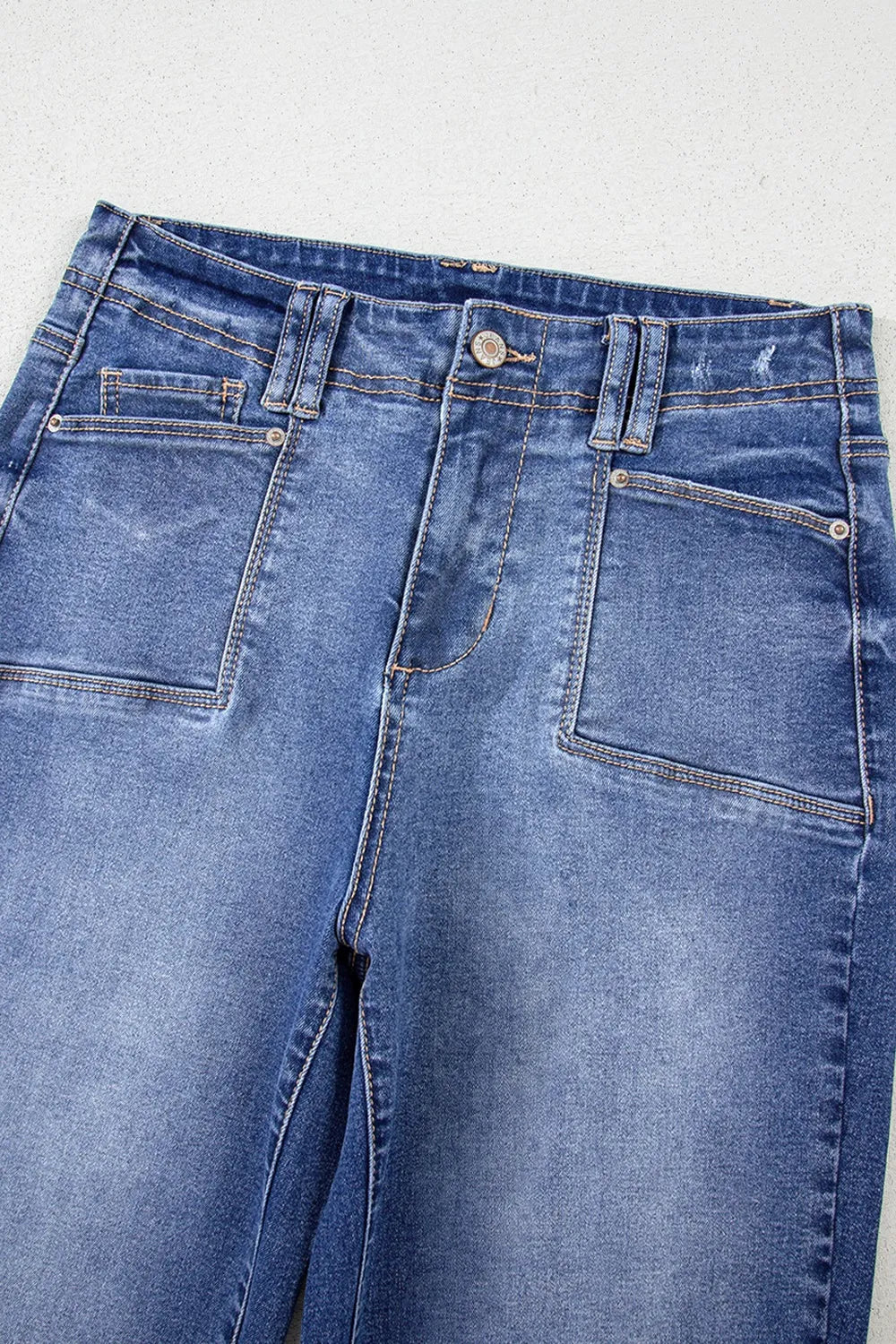 High-Waisted Wide-Leg Vintage Wash Jeans - Velora Luxury Fashion