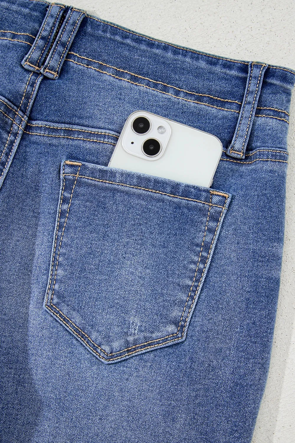 High-Waisted Wide-Leg Vintage Wash Jeans - Velora Luxury Fashion