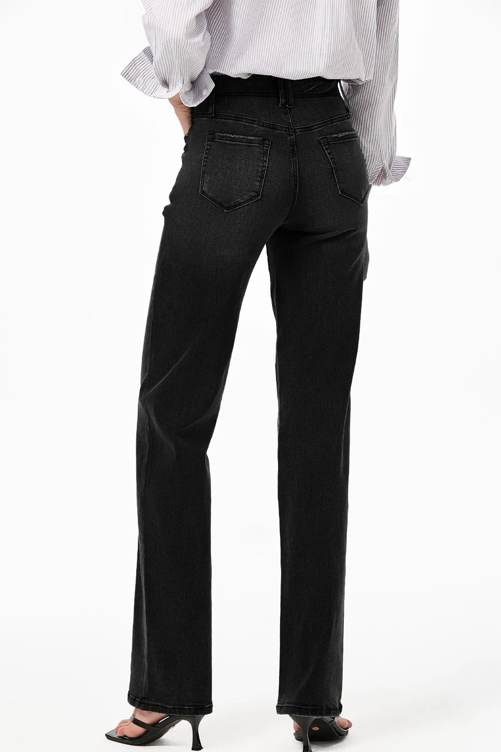 High-Waisted Wide-Leg Vintage Wash Jeans - Velora Luxury Fashion