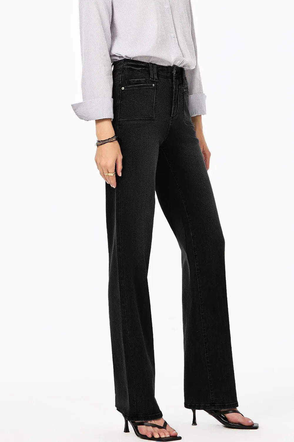 High-Waisted Wide-Leg Vintage Wash Jeans - Velora Luxury Fashion