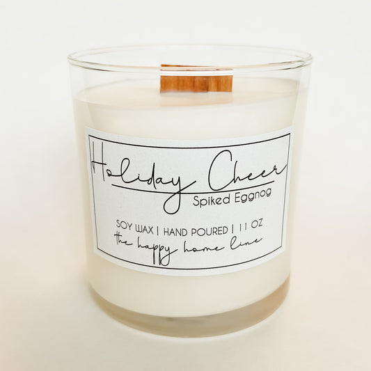 Holiday Cheer Wood Wick Candle - Velora Luxury Fashion