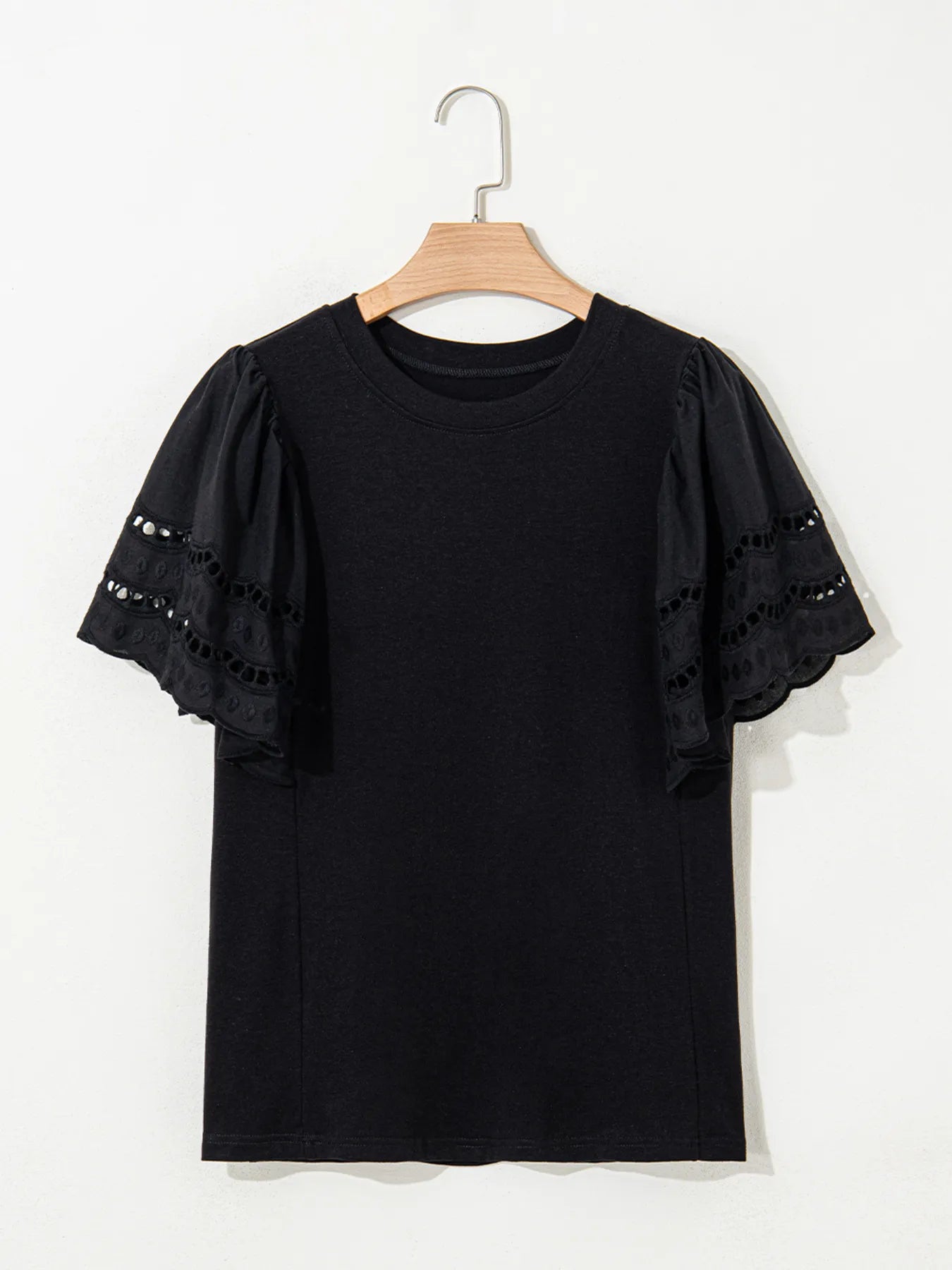 Hollow Out Sleeve Casual Blouse - Velora Luxury Fashion