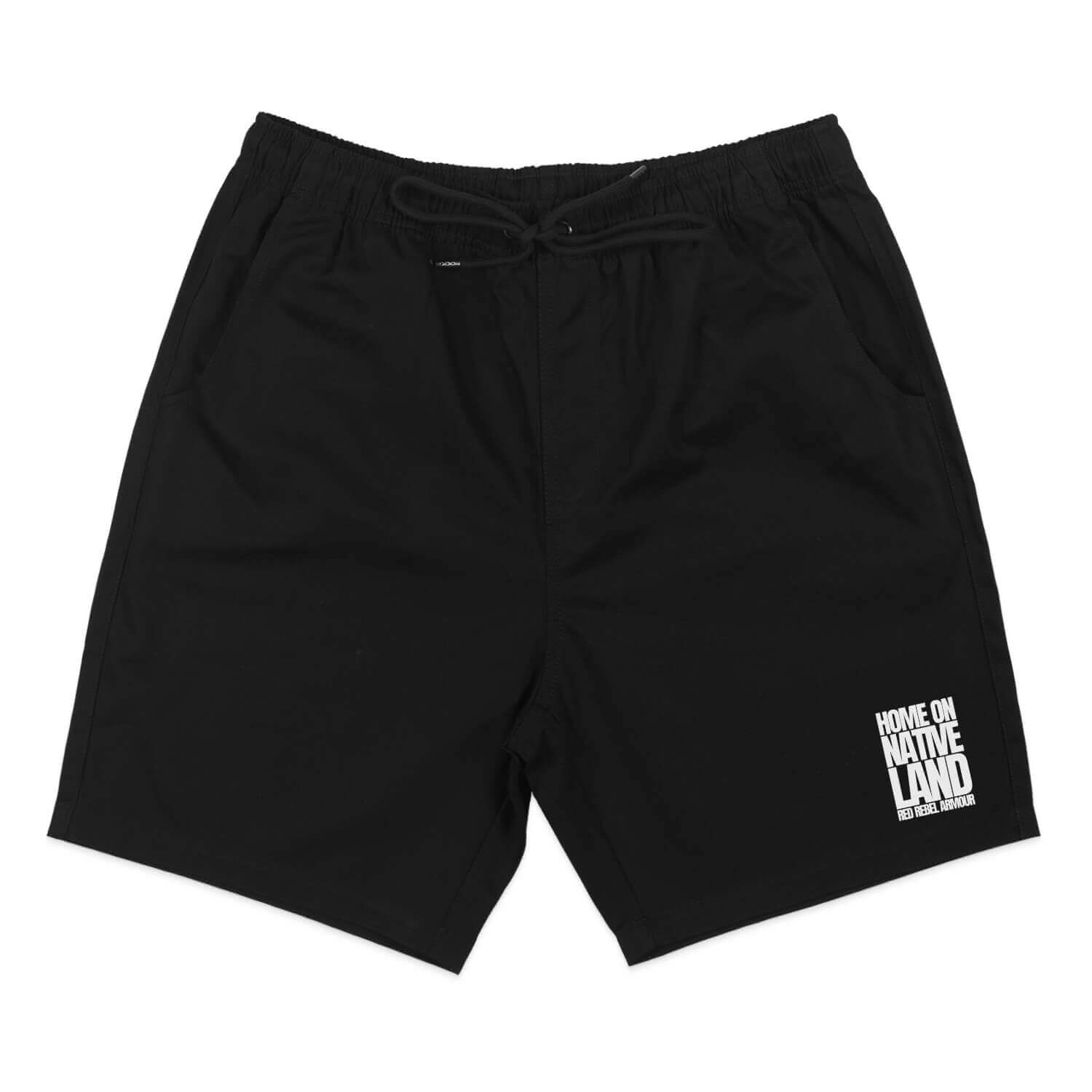 Home On Native Land Shorts - Velora Luxury Fashion