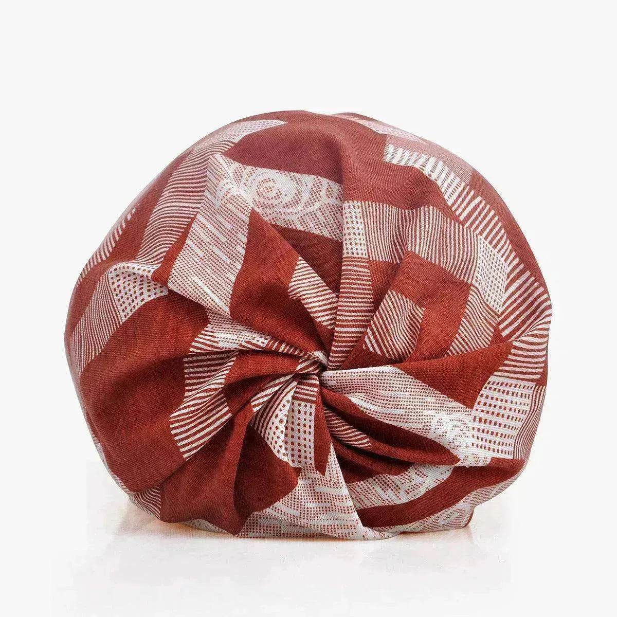 Hooded Cap And Bib Dual-use Men And Women Geometric Baotou Piled Hats - Velora