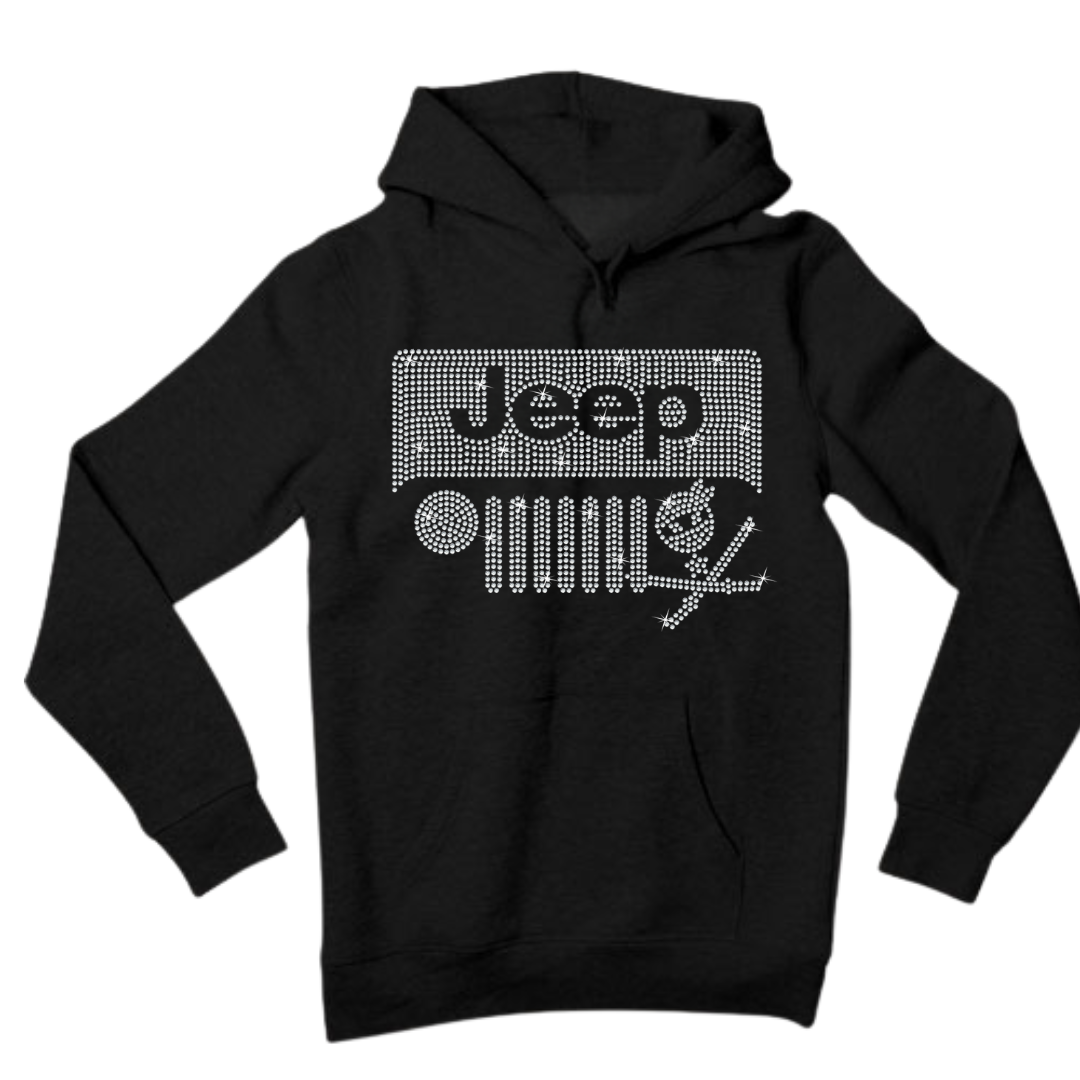Jeep & Ninja Rhinestone Shirt – Biker & Off-Road Sparkle Bling Apparel | Blingdazzel