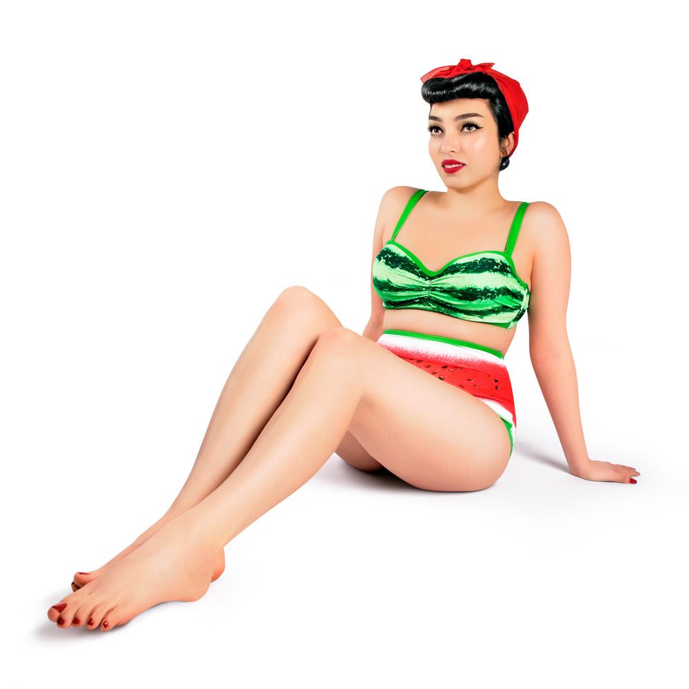 Hot Chocolate Design - Watermelon 50s Bikini BOTTOM ONLY - Velora Luxury Fashion