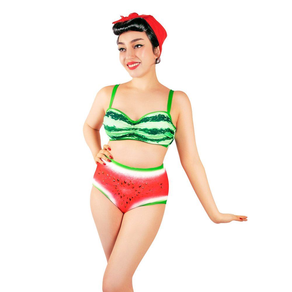Hot Chocolate Design - Watermelon 50s Bikini BOTTOM ONLY - Velora Luxury Fashion
