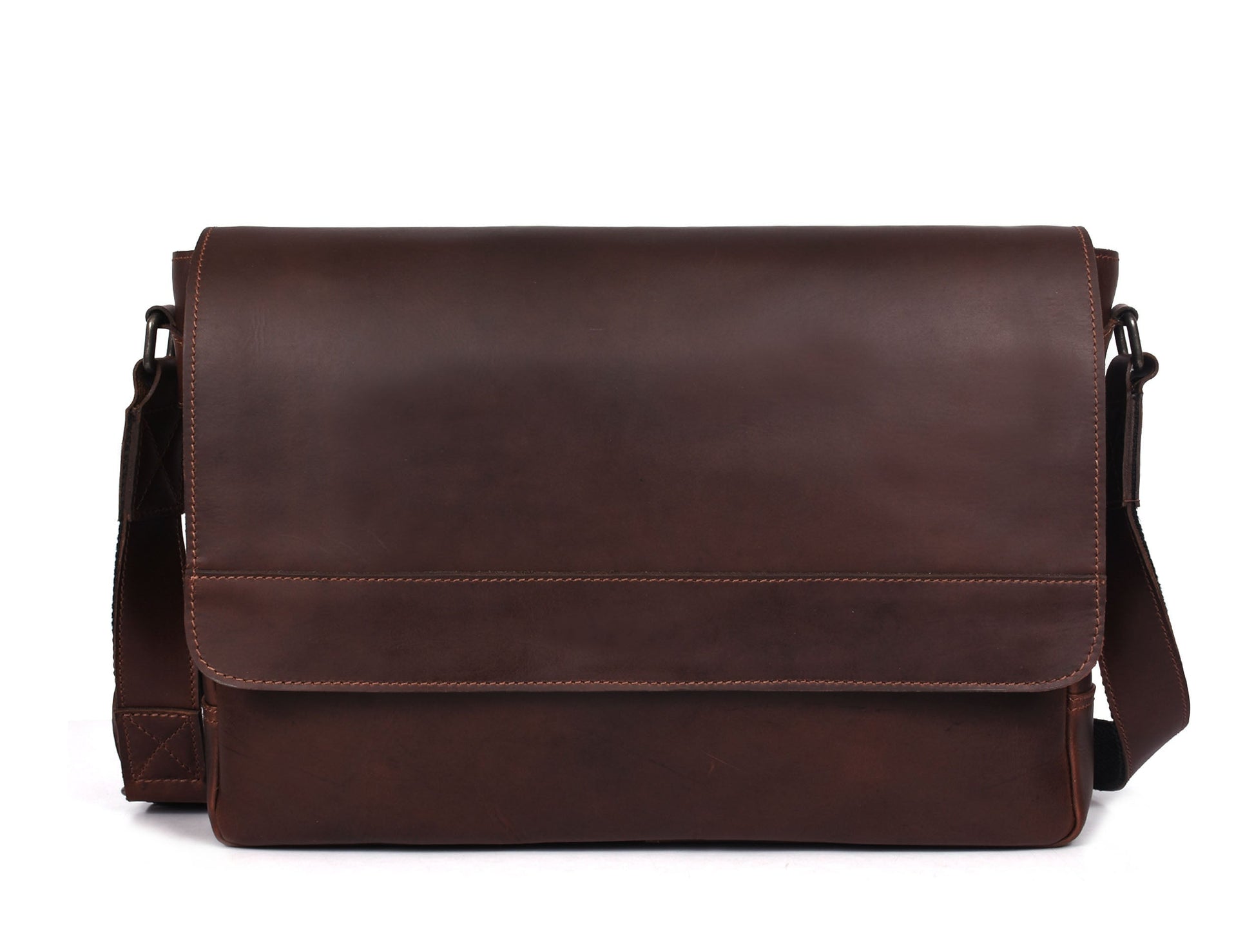 Hudson  Leather Messenger - Voyager - Velora Luxury Fashion