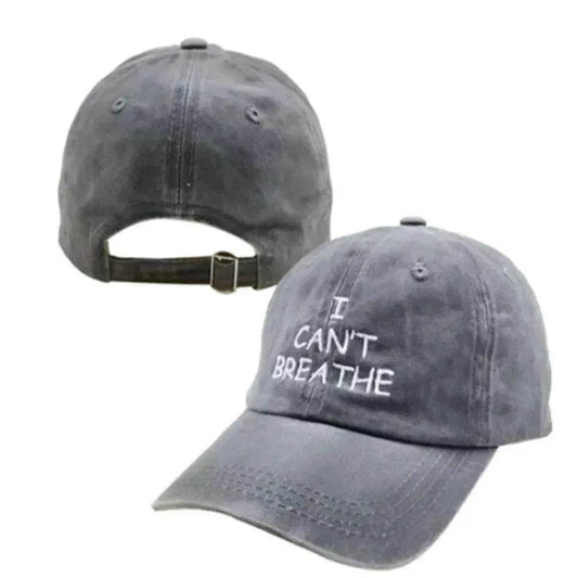I can't breathe embroidered baseball caps - Velora