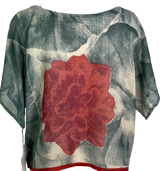 PRG6219 Sheer Avatar Pure Silk Boxy Top - Velora