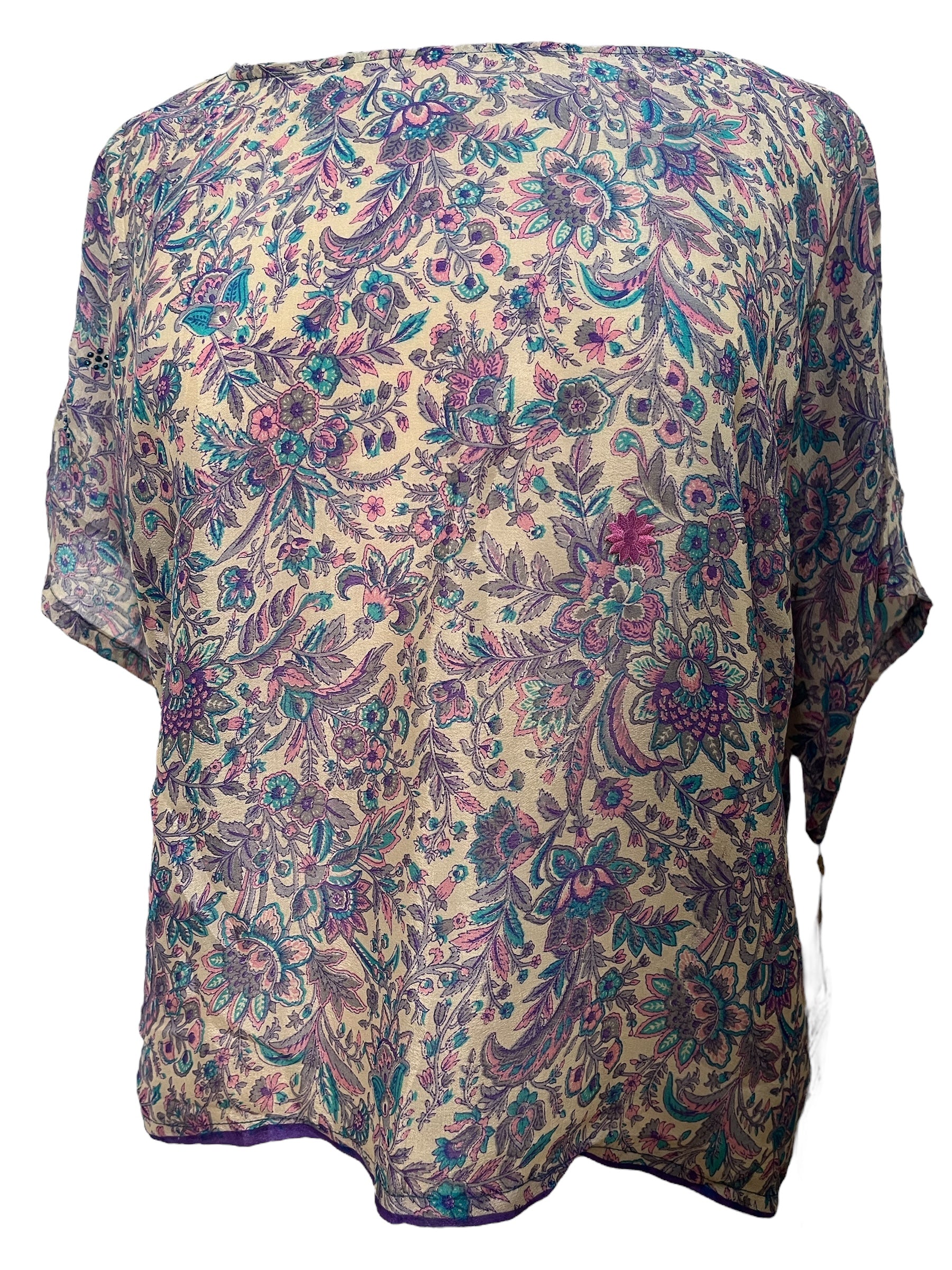 PRC5915 Avatar Pure Silk Boxy Top - Velora