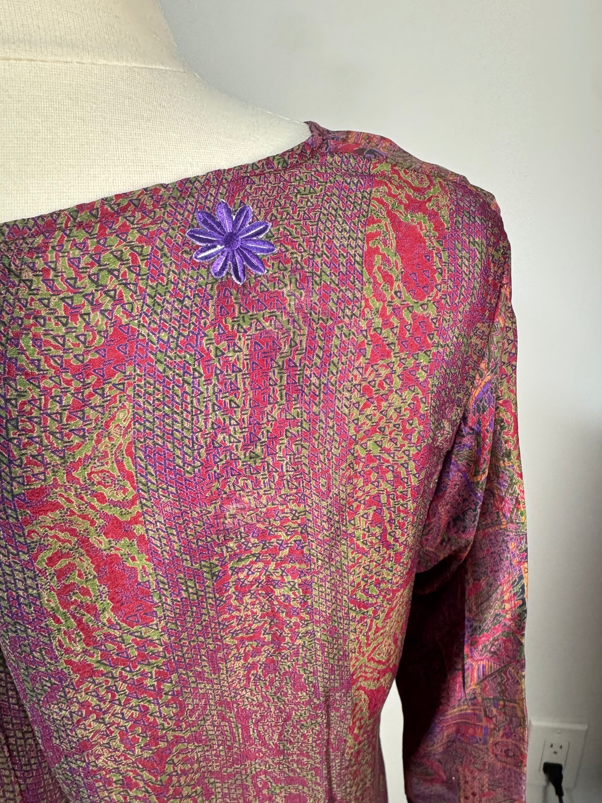 PRC6827 Avatar Pure Silk Self Pocket Tunic Dress - Velora