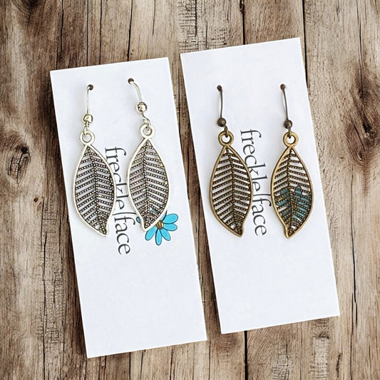 Filigree Leaf Earrings – Lightweight Nature-Inspired Dangles - Velora