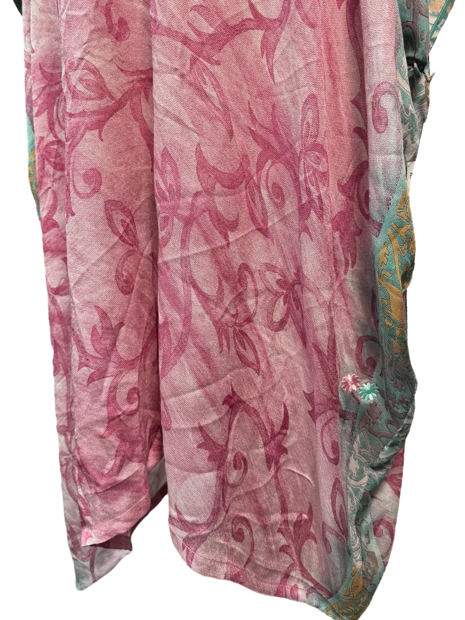 PRG7342B Sheer Avatar Pure Silk Midi Length Kaftan - Velora