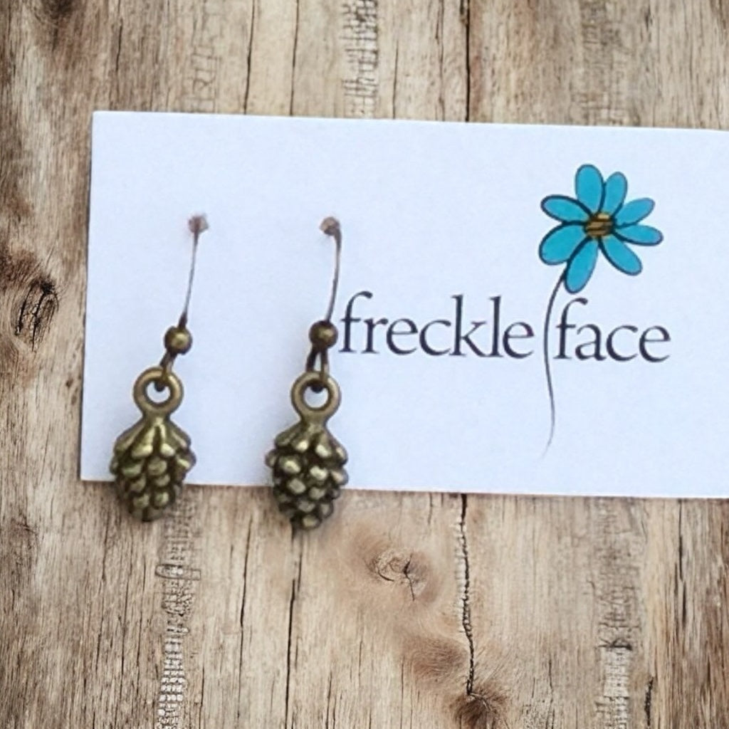 Pinecone Earrings – Nature-Inspired Hypoallergenic Dangle Earrings - Velora