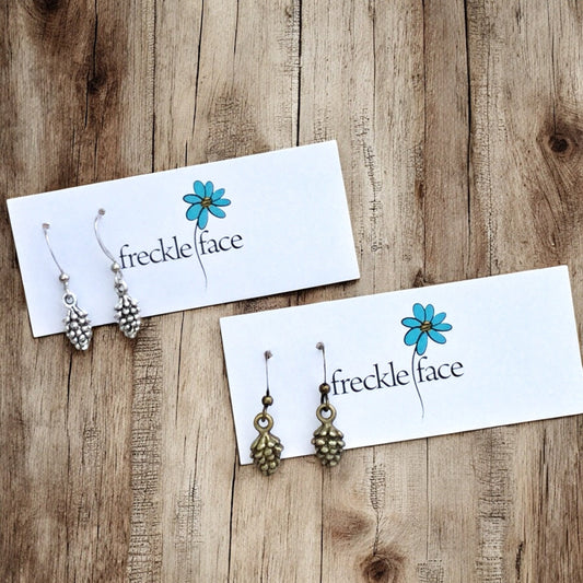 Pinecone Earrings – Nature-Inspired Hypoallergenic Dangle Earrings - Velora