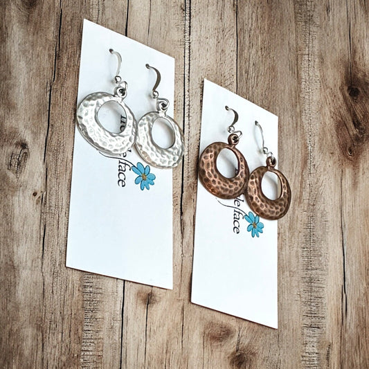 Textured Hoop Earrings - Velora