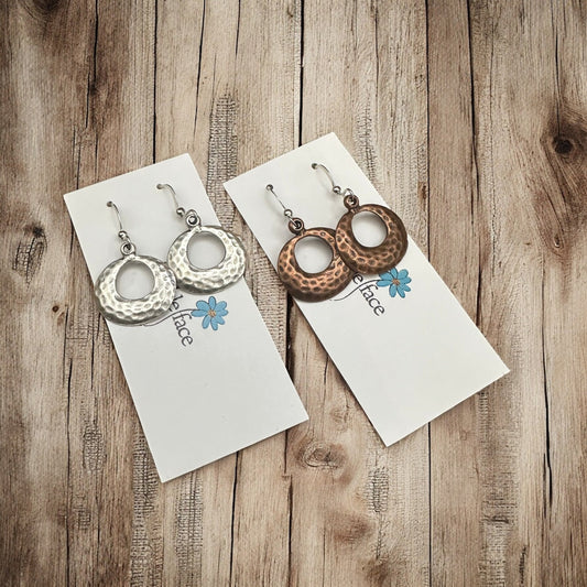 Textured Hoop Earrings - Velora