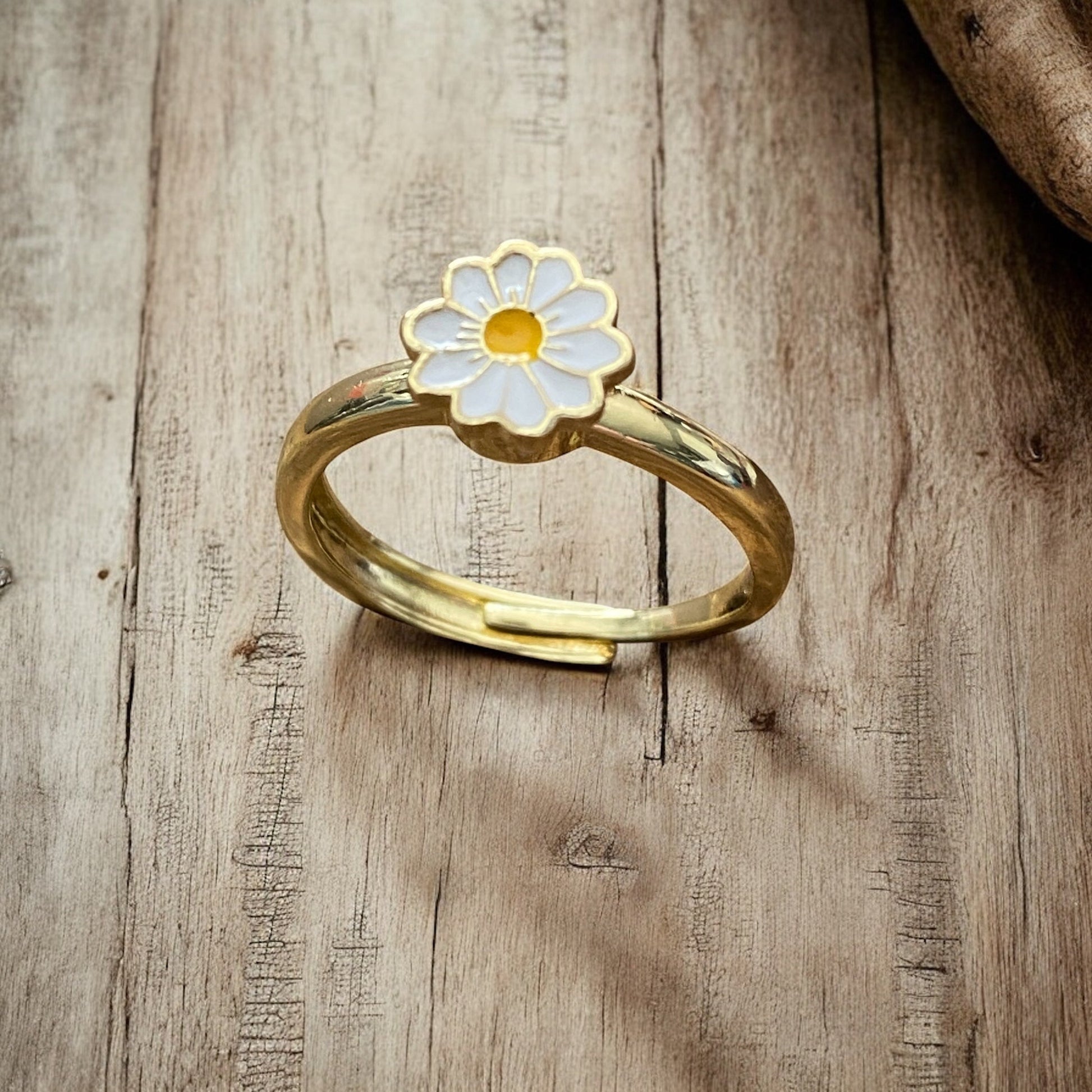 Daisy Fidget Ring – Adjustable Spinner Ring for Anxiety Relief - Velora
