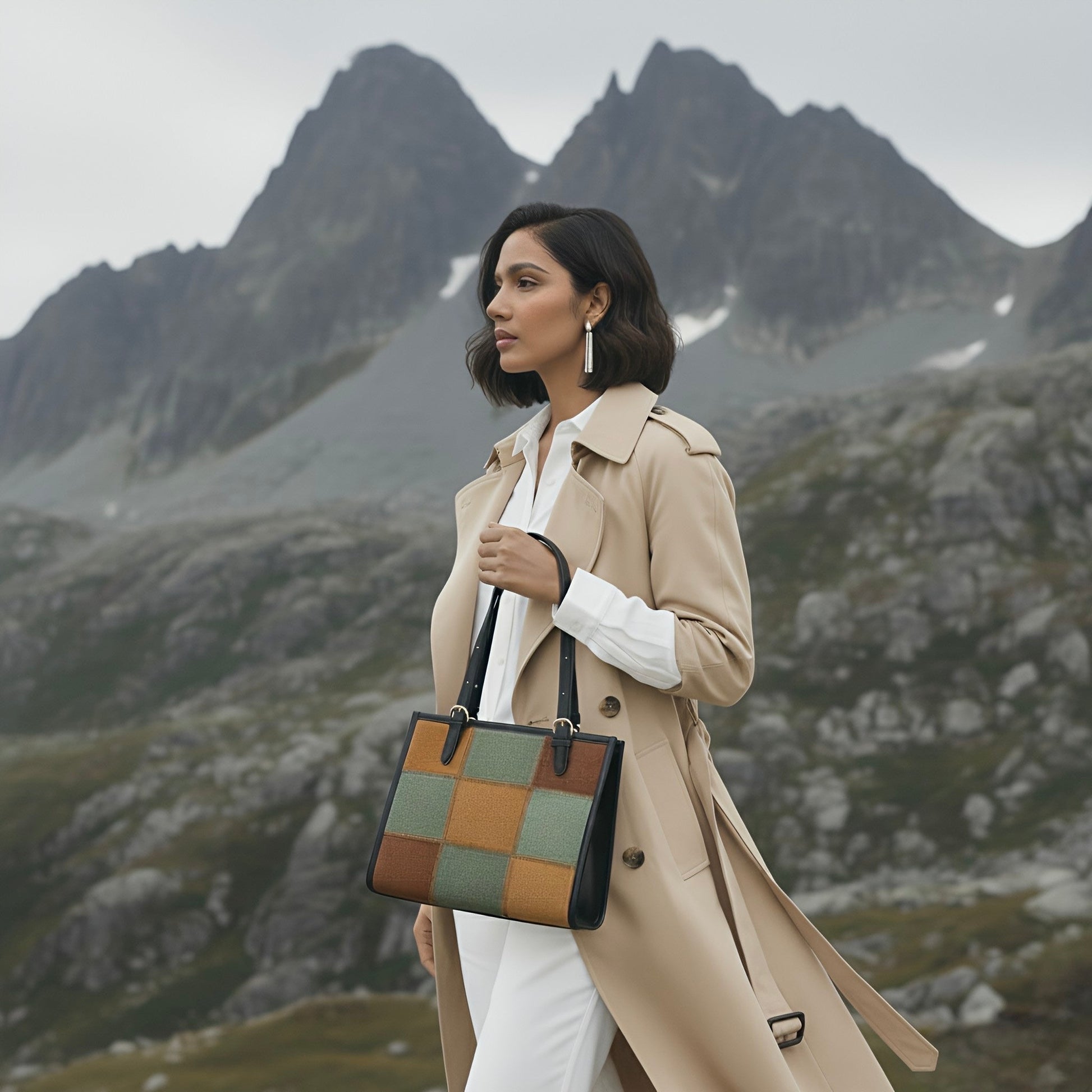 Tote Bag for Women - Shoulder Handbag, Vintage Style (Eclipse by Rotta) rottaofficial