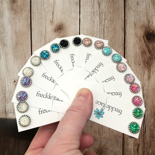 Sparkly Spring Studs 10mm - Velora