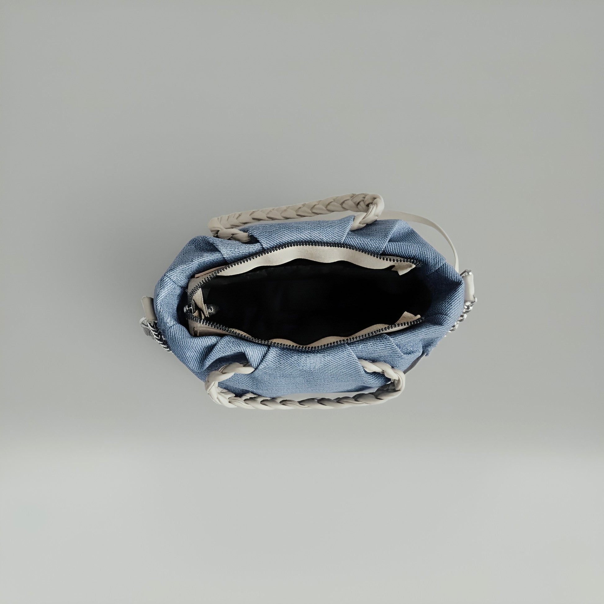 AVA - Denim crossbody chain detailed bag - Velora