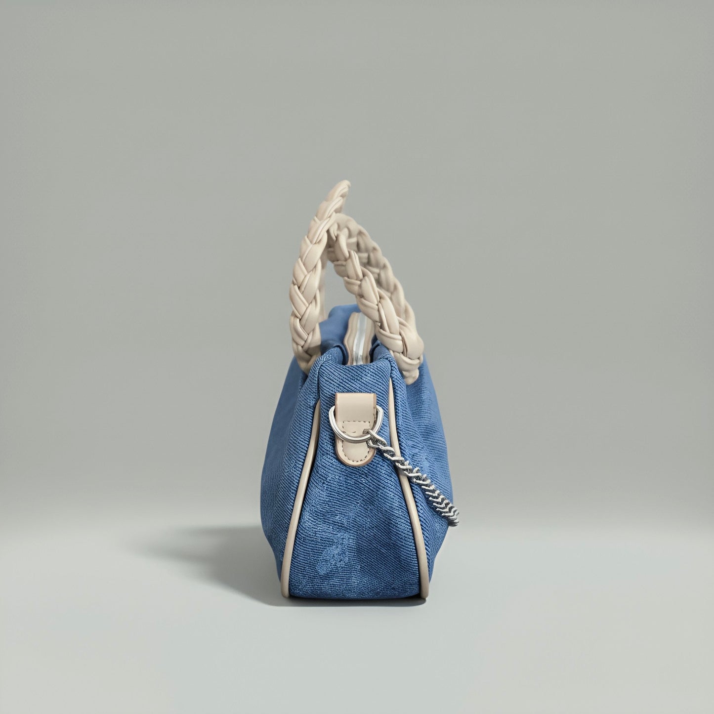 AVA - Denim crossbody chain detailed bag - Velora