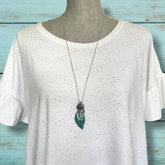 Patina Leaf Necklace - Velora