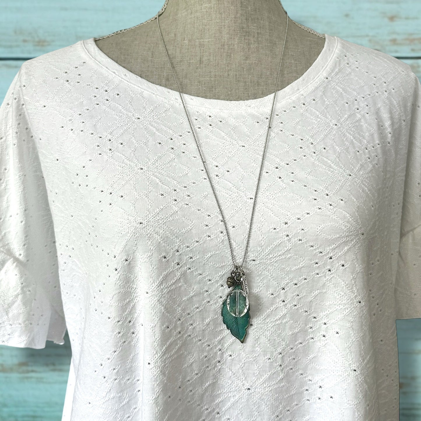 Patina Leaf Necklace - Velora