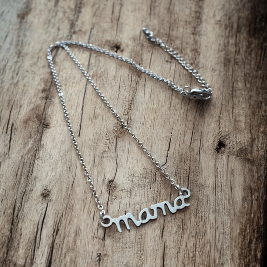 Stainless Steel Mama Necklace - Velora