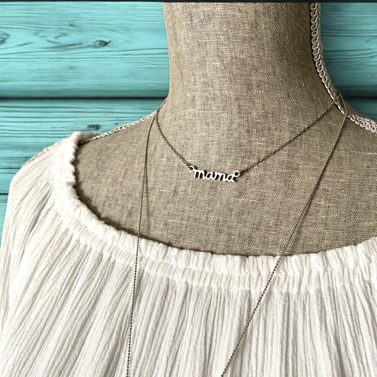 Stainless Steel Mama Necklace - Velora