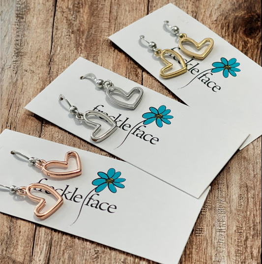 Open Heart Hook Earrings - Velora
