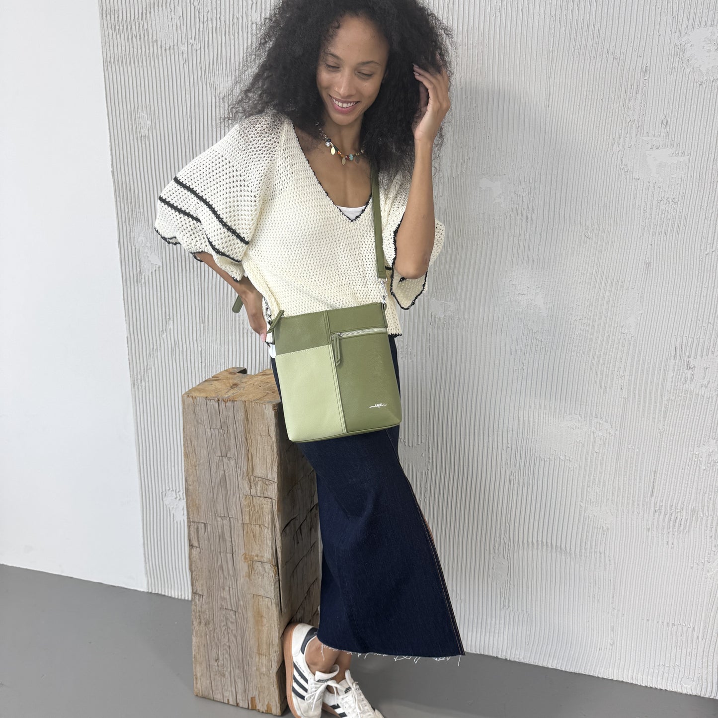 Barrie Two-Tone Crossbody Bag