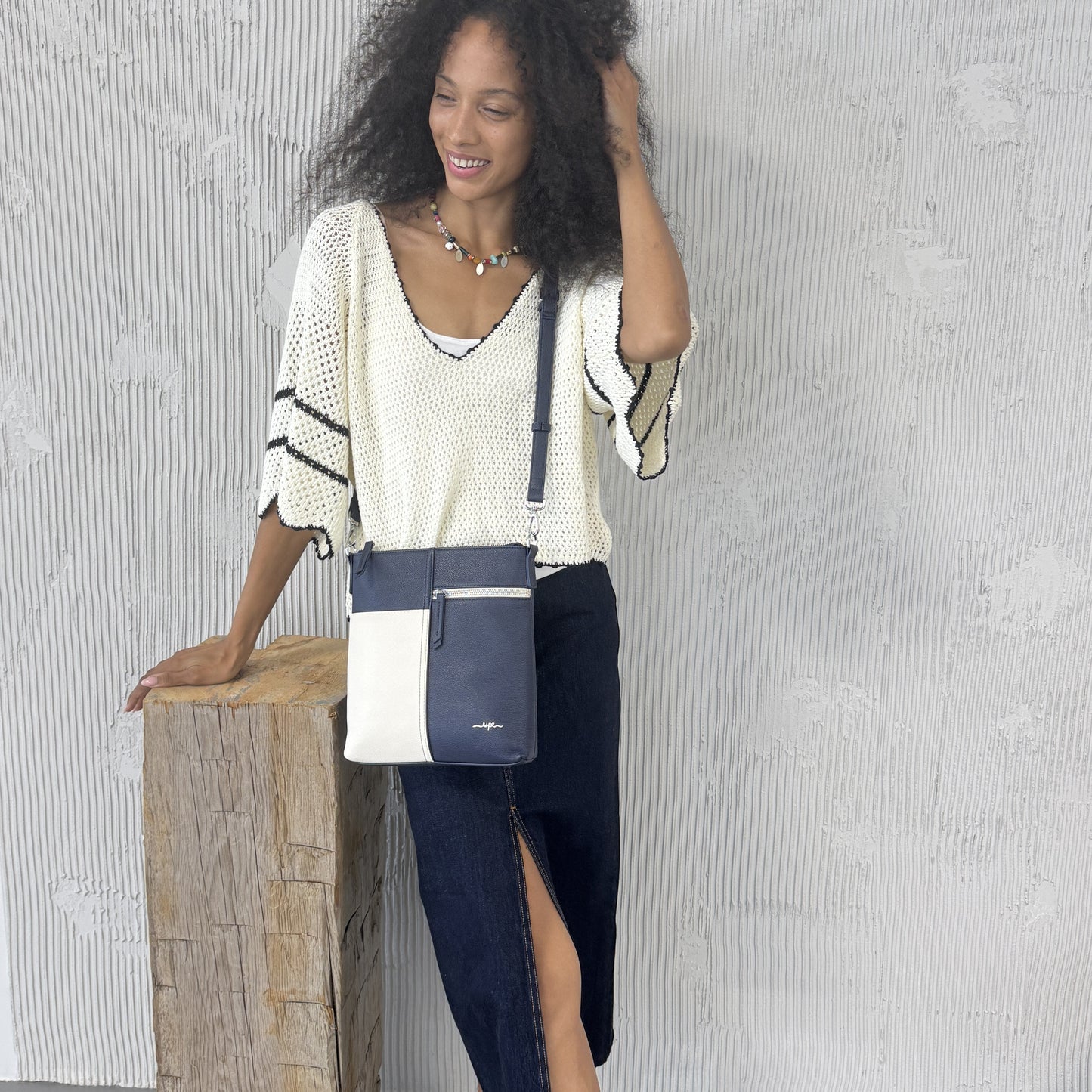 Barrie Two-Tone Crossbody Bag